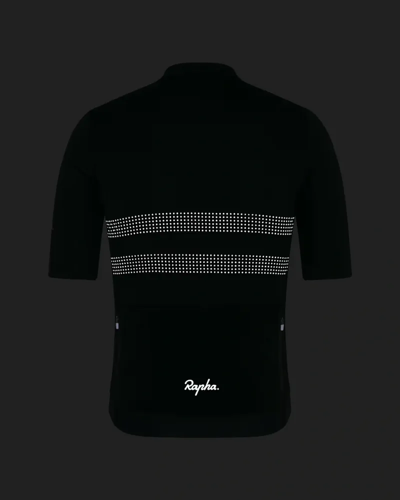 Rapha Men's Brevet Merino Short Sleeve Jersey III in Black/Black-7