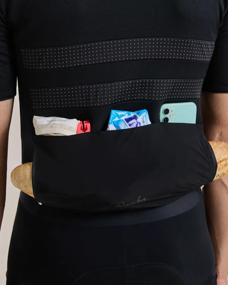 Rapha Men's Brevet Merino Short Sleeve Jersey III in Black/Black-5