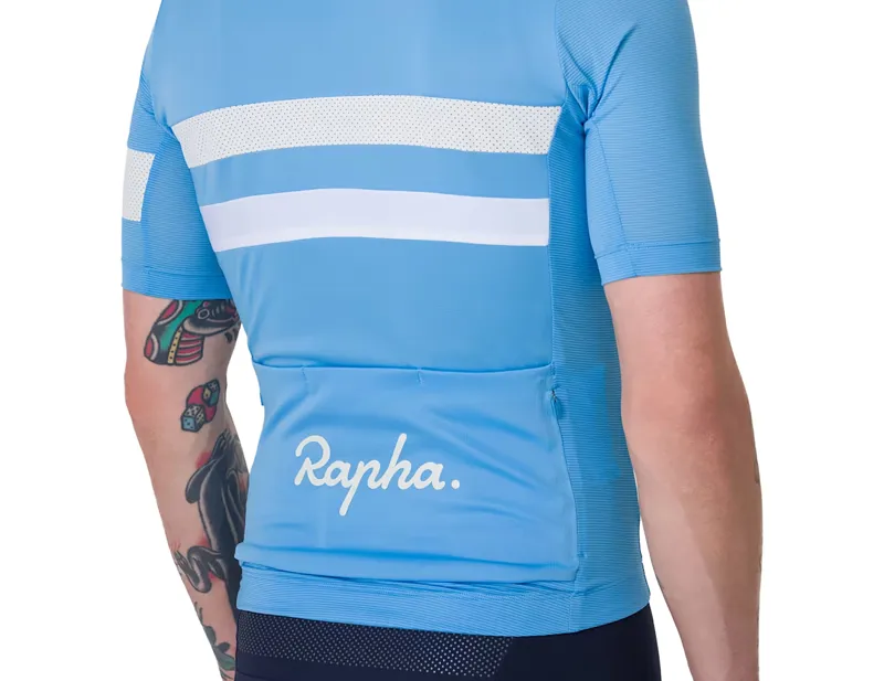 Rapha Brevet Lightweight Short Sleeve Jersey in Cornflower/White-5