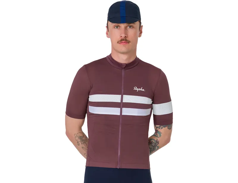 Rapha Brevet Lightweight Short Sleeve Jersey in Huckleberry/White-2