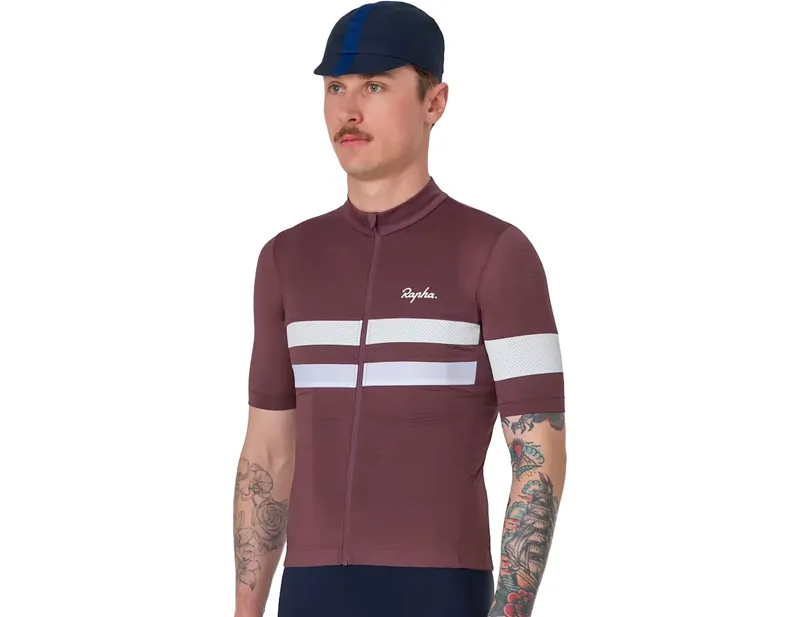 Rapha Brevet Lightweight Short Sleeve Jersey in Huckleberry/White-3