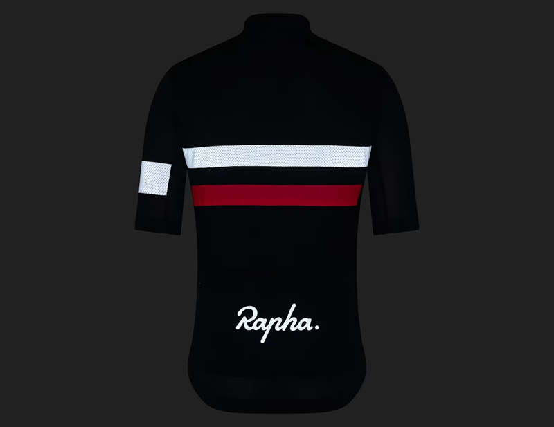 Rapha Brevet Lightweight Short Sleeve Jersey in Dark Navy/Silver/Pink-3