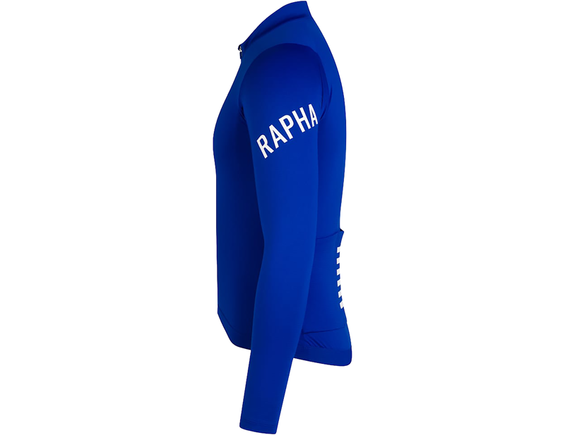 Rapha Men's Pro Team Long Sleeve Midweight Jersey in Blue/White-2
