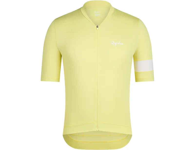 Rapha Core Lightweight Short Sleeve Jersey in Citron/White Alyssum
