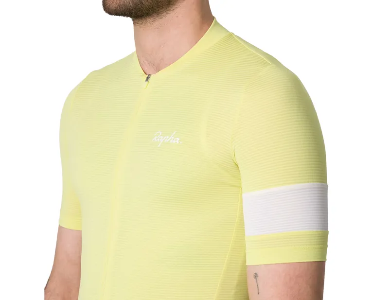 Rapha Core Lightweight Short Sleeve Jersey in Citron/White Alyssum-2