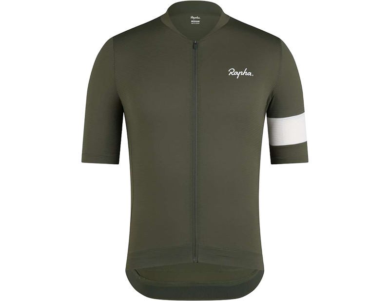 Rapha Core Jersey Men's Short Sleeve Jersey in Dark Tan/White