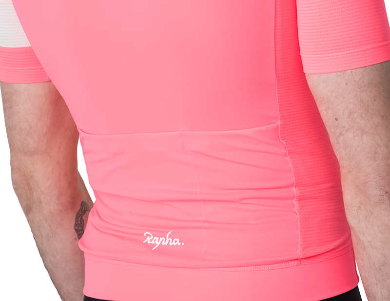 Rapha Core Lightweight Short Sleeve Jersey in High-Vis Pink/White-3