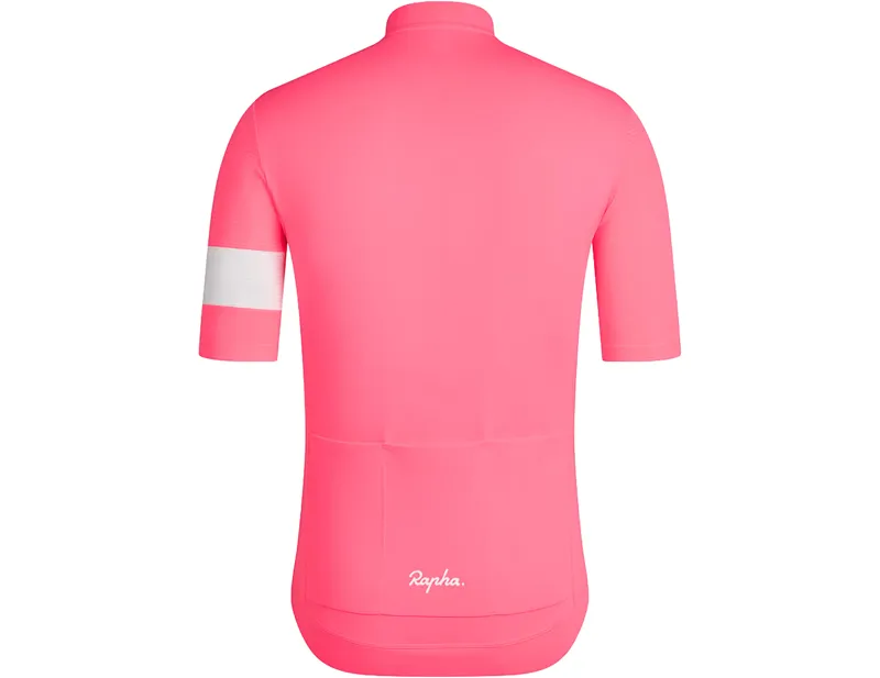Rapha Core Lightweight Short Sleeve Jersey in High-Vis Pink/White-1