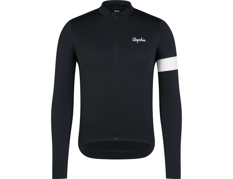 Rapha Core Thermal Long Sleeve Jersey in Black/White