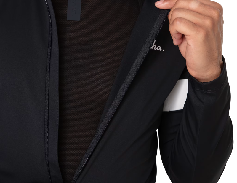 Rapha Core Thermal Long Sleeve Jersey in Black/White-4