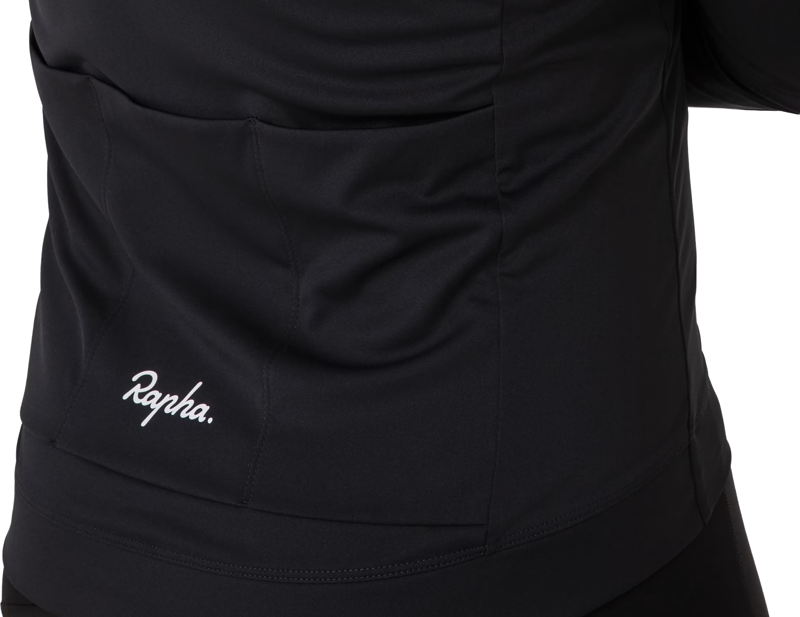 Rapha Core Thermal Long Sleeve Jersey in Black/White-5