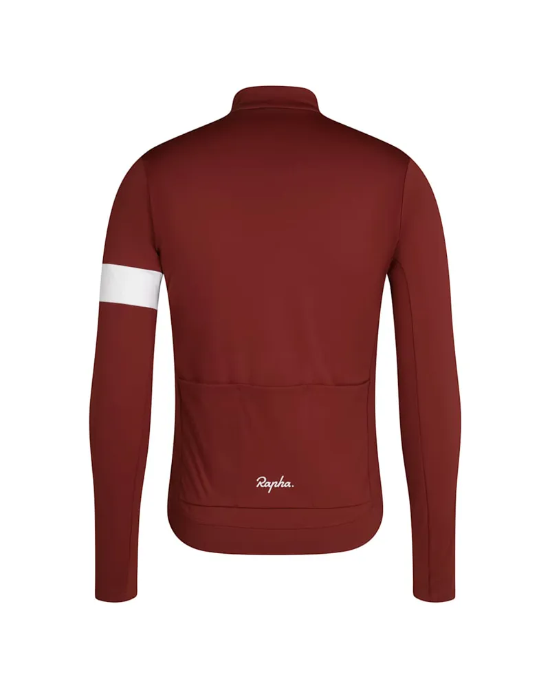 Rapha Men's Core Thermal Long Sleeve Jersey in Brick/White-1