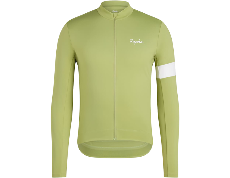 Rapha Men's Core Thermal Long Sleeve Jersey in Fern/White