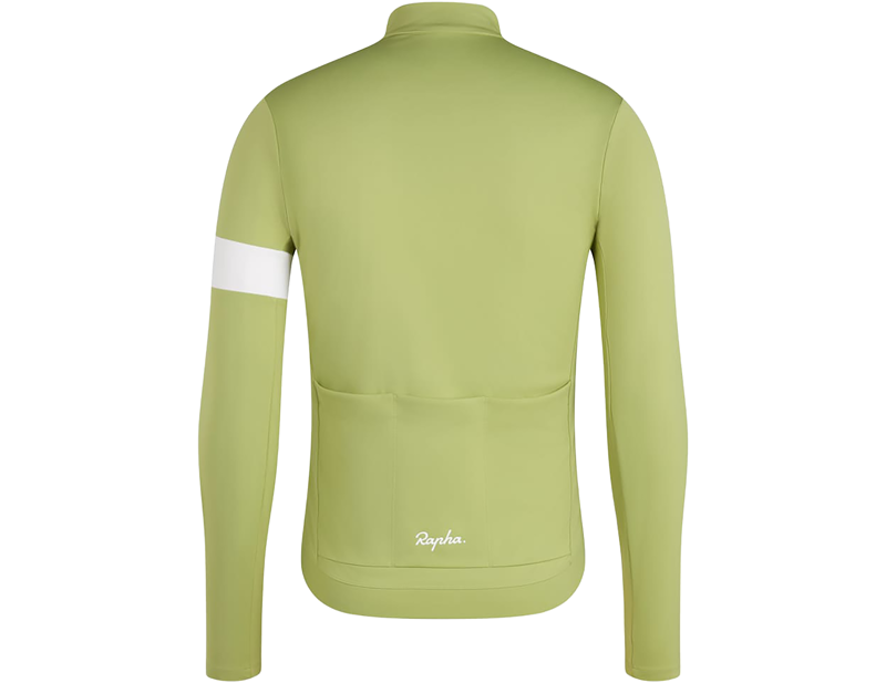 Rapha Men's Core Thermal Long Sleeve Jersey in Fern/White-1