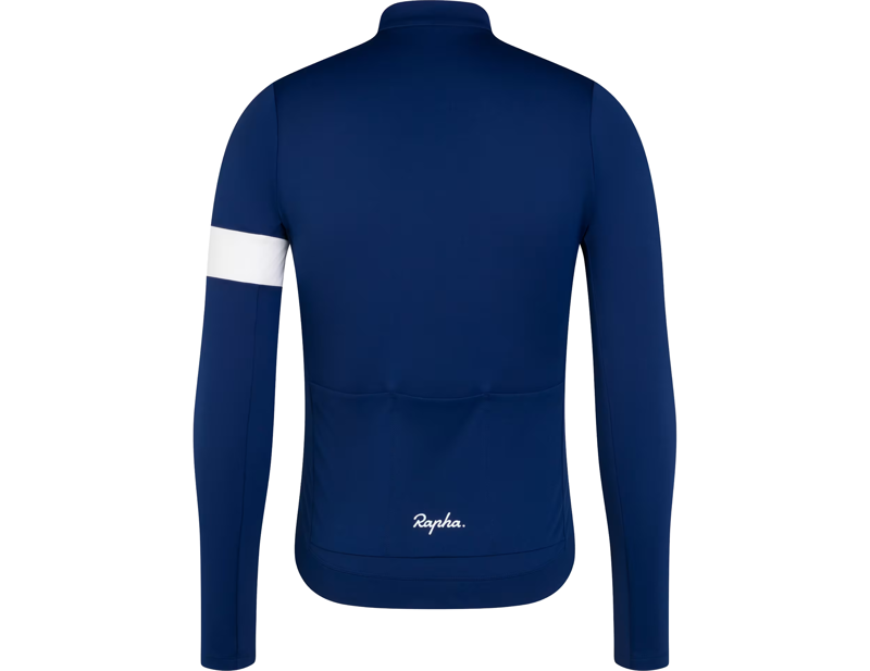Rapha Core Thermal Long Sleeve Jersey in Navy/White-1