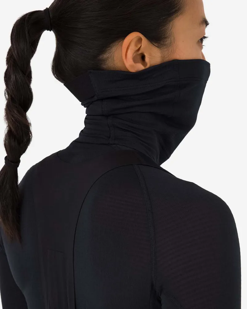 Rapha Women's Long Sleeve Thermal Base Layer in Black/Black-5
