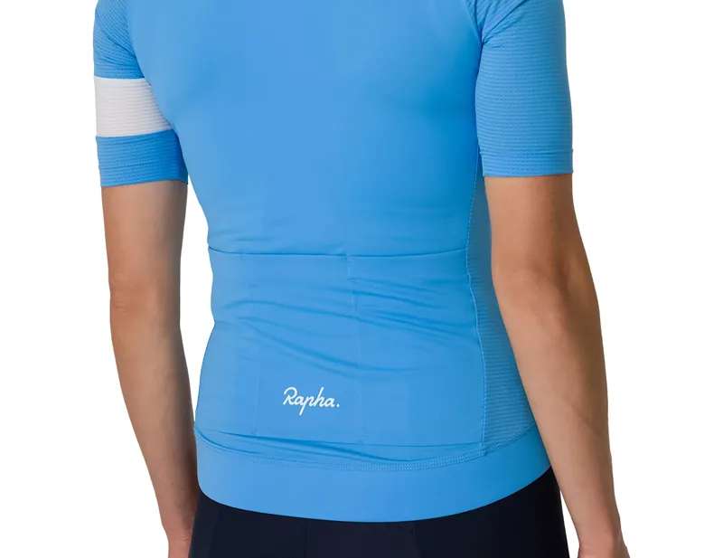 Rapha Women's Core Lightweight Short Sleeve Jersey in Cornflower/White-3