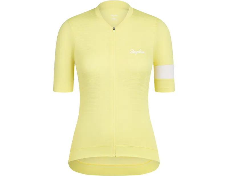 Rapha Women's Core Lightweight Short Sleeve Jersey in Citron/White