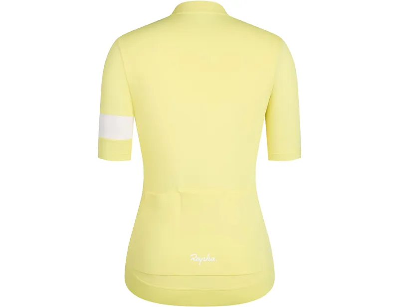 Rapha Women's Core Lightweight Short Sleeve Jersey in Citron/White-1