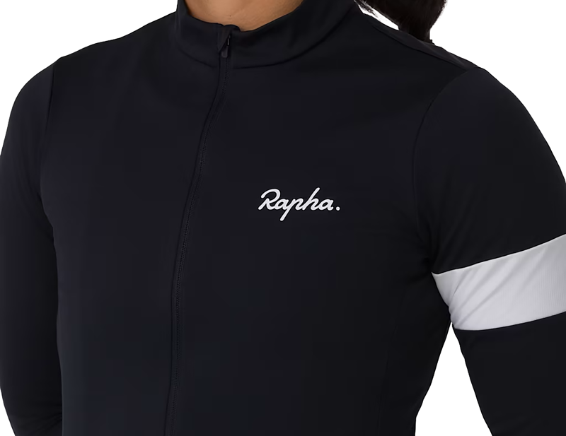 Rapha Women's Core Thermal Long Sleeve Jersey in Black/White-3