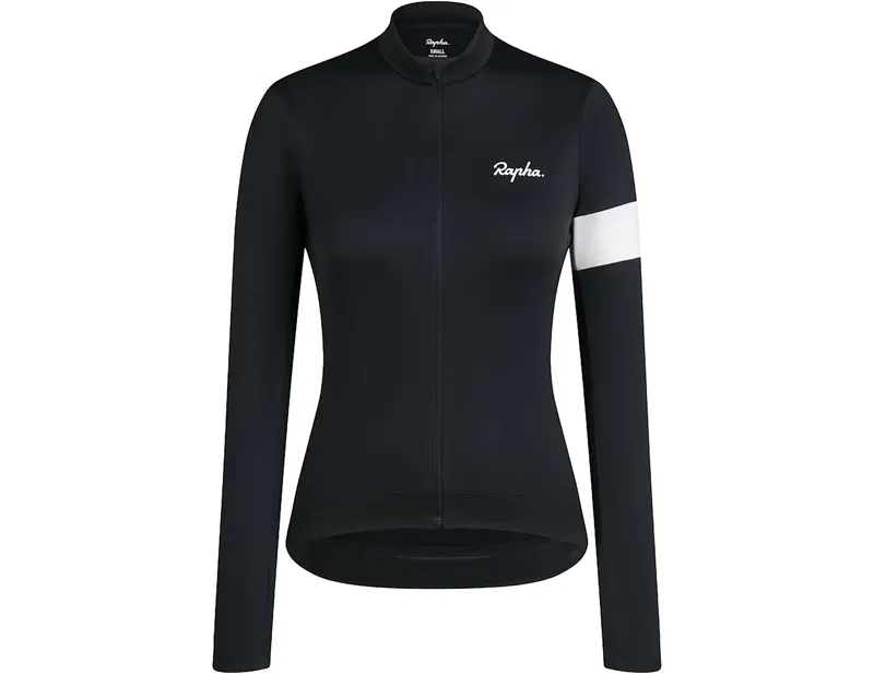 Rapha Women's Core Thermal Long Sleeve Jersey in Black/White