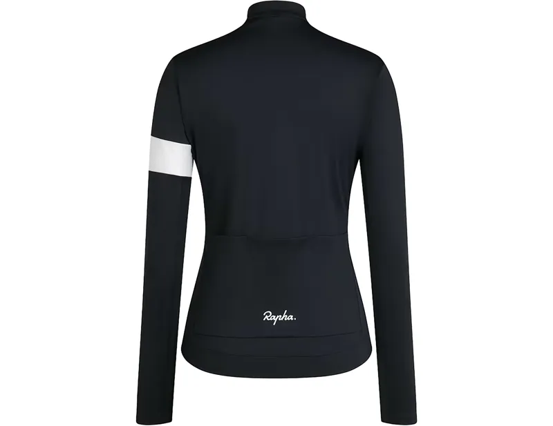 Rapha Women's Core Thermal Long Sleeve Jersey in Black/White-1