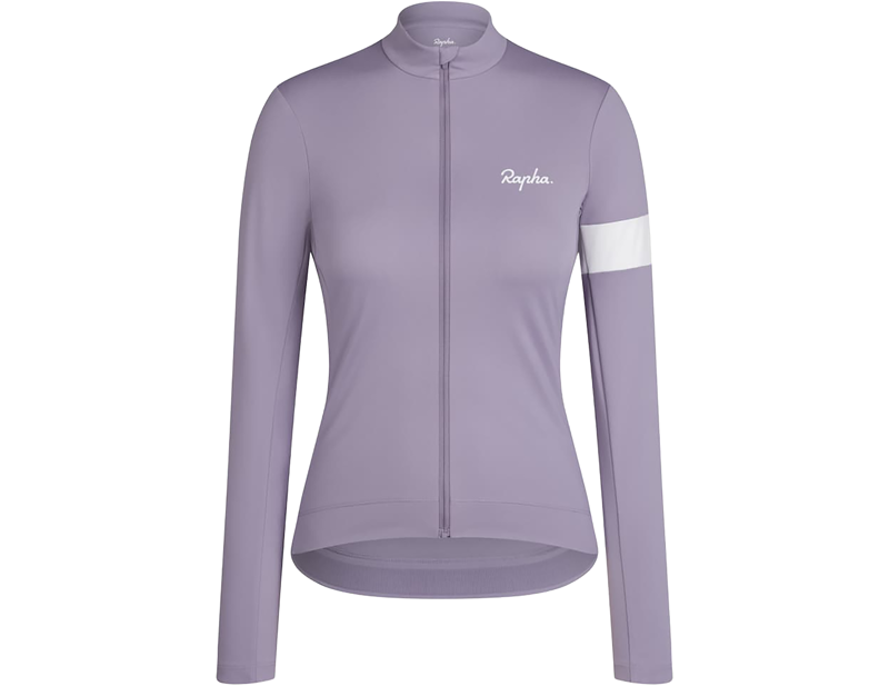 Rapha Women's Core Thermal Long Sleeve Jersey in Lilac Grey/White