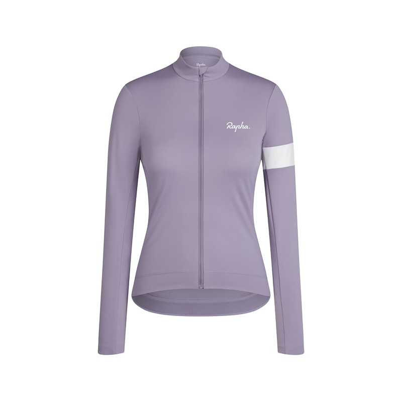 Balfes Bikes Rapha Women's Core Thermal Long Sleeve Jersey in Lilac Grey/White | Free postage over £30, £10 off first order, price match & 0% finance.