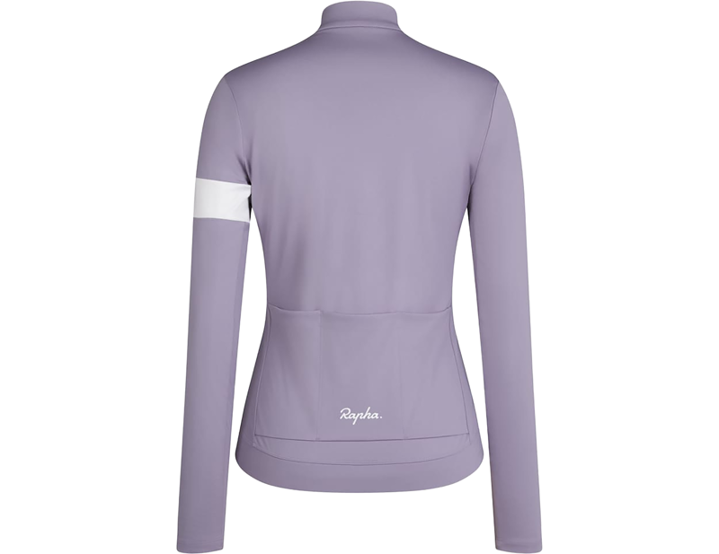Rapha Women's Core Thermal Long Sleeve Jersey in Lilac Grey/White-1