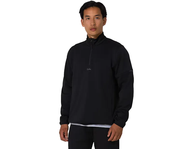 Rapha Tech Fleece Half Zip in Black/Grey-2
