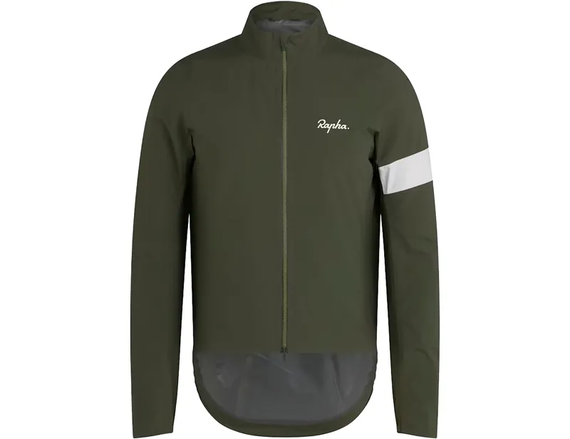 Balfes Bikes Rapha Core Rain Jacket in Dark Green/White | Free postage over £30, £10 off first order, price match & 0% finance.