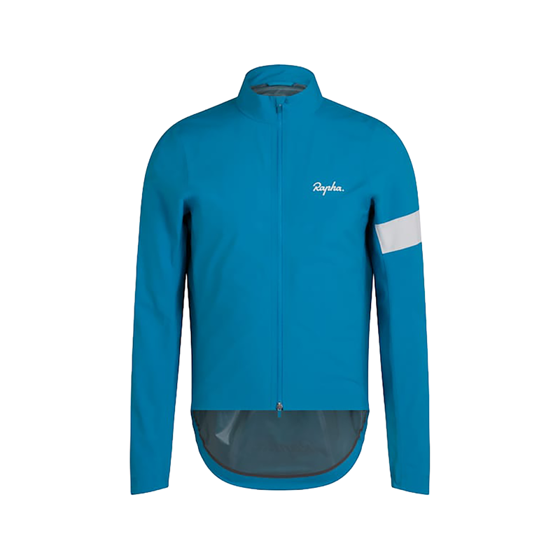 Balfes Bikes Rapha Men's Core Rain Jacket in Teal Blue/White | Free postage over £30, £10 off first order, price match & 0% finance.
