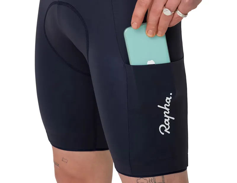 Rapha Brevet Cargo Bib Shorts in Dark Navy/White-6