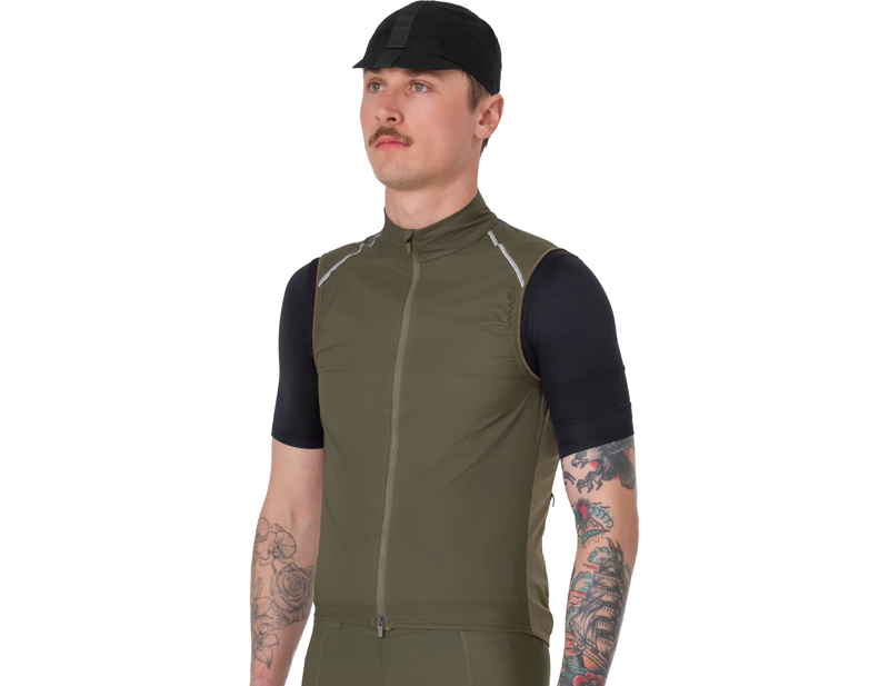 Rapha Brevet Element Wind Gilet in Kalamata Green/Dark Green-2