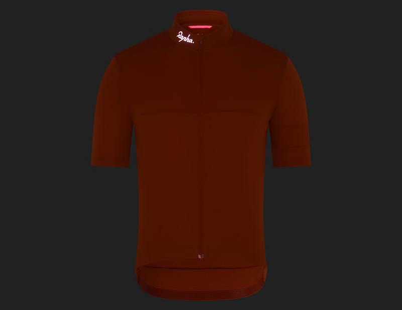 Rapha Brevet Element Short Sleeve Jersey in Paprika/Silver Reflective-2