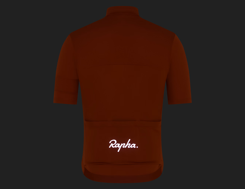 Rapha Brevet Element Short Sleeve Jersey in Paprika/Silver Reflective-3
