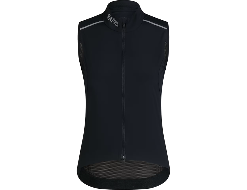 Rapha Women's Pro Team Gilet II in Black/Silver Reflective