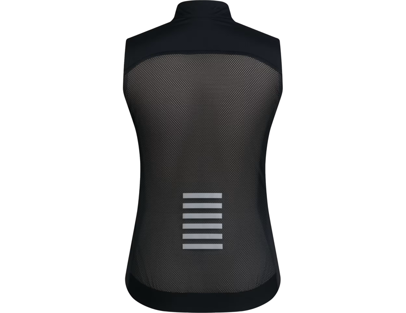 Rapha Women's Pro Team Gilet II in Black/Silver Reflective-1