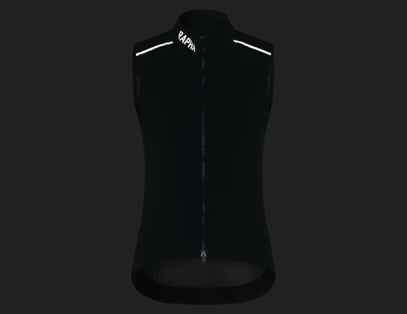 Rapha Women's Pro Team Gilet II in Black/Silver Reflective-5