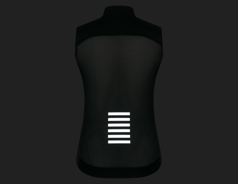 Rapha Women's Pro Team Gilet II in Black/Silver Reflective-6