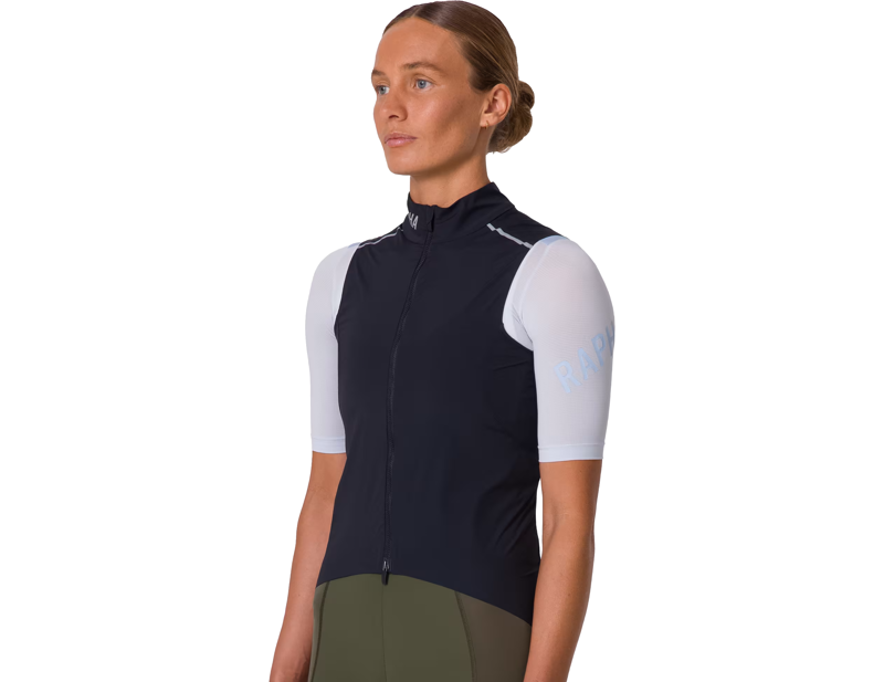 Rapha Women's Pro Team Gilet II in Black/Silver Reflective-2