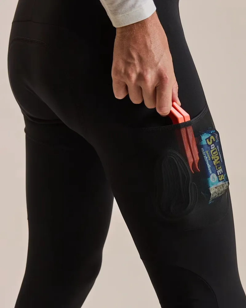 Rapha Men's Brevet Cargo Winter Tights in Black/Black-4