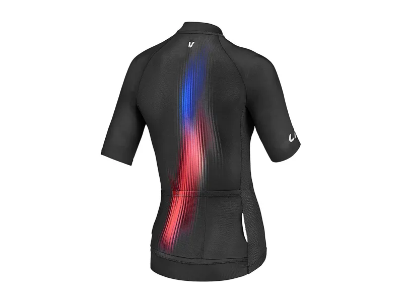 Liv Breakaway Short Sleeve Jersey in Black/Red-1