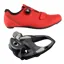 Bontrager Circuit Road Cycling Shoe in Red with Shimano 105 R7000 SPD-SL Carbon Pedals