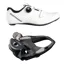 Bontrager Circuit Road Cycling Shoe in White with Shimano 105 R7000 SPD-SL Carbon Pedals