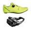 Bontrager Circuit Road Cycling Shoe in Yellow with Shimano R550 Spd-Sl Road Pedal Bundle