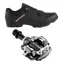 Bontrager Foray Gravel MTB Shoe in Black with Shimano M540 SPD Clipless Pedals in Black 9/16 inches