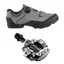 Bontrager Foray Gravel MTB Shoe in QuickSilver/Black with Shimano M540 SPD Pedals