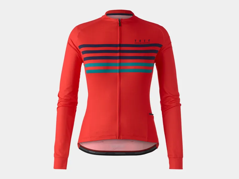Bontrager Circuit Women's Long Sleeve Jersey in Red/Teal X-Small