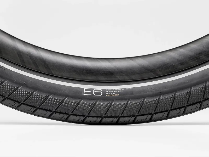 Bontrager E6 Hard-Case Lite 700cx50mm E-Bike Tyre in Reflective Black-2